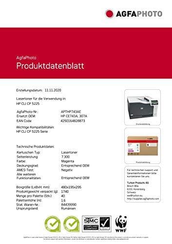 AgfaPhoto - magenta - kompatibel - tonerkassett - för HP Color LaserJet Professional CP5225, CP5225dn, CP5225n