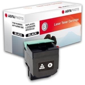 AgfaPhoto - sort - tonerpatron (alternativ til: Lexmark 80C0X10, Lexmark 800X1) - til Lexmark CX510de, CX510dhe, CX510dthe