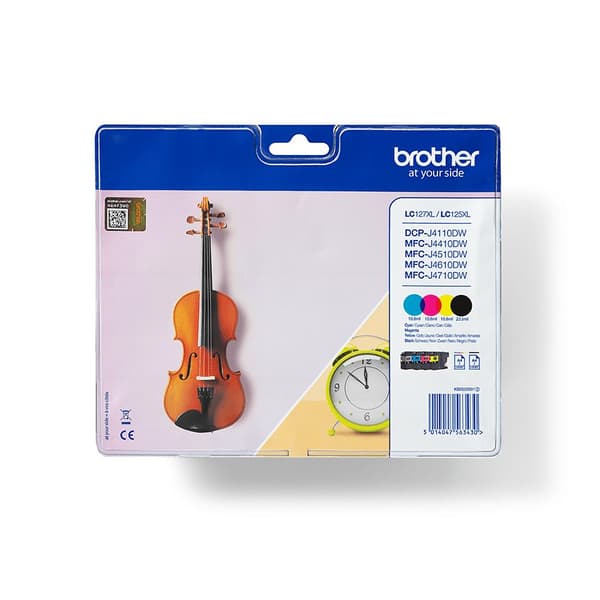 Brother LC127XL Value Pack - 4 kpl - suuri kapasiteetti - musta, keltainen, syaani, magenta - alkuperäinen - läpipainopakkaus - mustepatruuna - Brothe