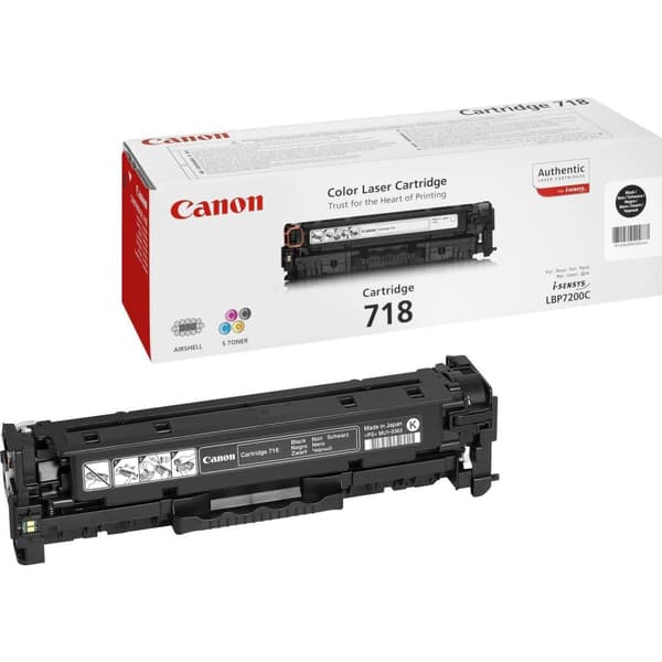 Canon Toner 718 - Svart - Kapacitet: 3 400 sidor (2662B002)