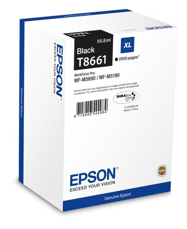 Epson T8661 - svart - refill bläck - för WorkForce Pro WF-M5190DW, WF-M5690DWF (C13T866140)