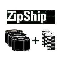 Zebra ZipShip 5319 Wax - 3 - sort - 110 mm x 74 m - bånd / etiket sæt - til Zebra R2844, R402, GK Series GK420, G-Series GC420, GX Series GX420, GX430