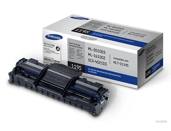 SAMSUNG ML-2010, svart toner, ca 2 000 sidor för ML-2510/ ML-2571 MLTD119S/ELS)