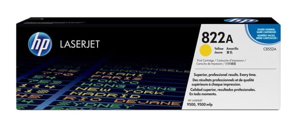HP 822A - gul - original - LaserJet - tonerpatron (C8552A) - til Color LaserJet 9500gp, 9500hdn, 9500mfp, 9500n