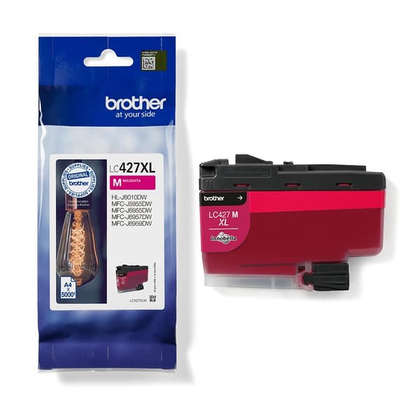 Original Brother bläckpatron LC-427XLM magenta för ca 5 000 sidor, för MFC-J5955DW, MFC-J6955DW, MFC-J6957DW, HL-J6010DW