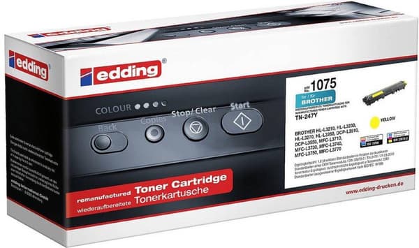 Edding Toner erstatter Brother TN-247Y Kompatibel Gul 2300 sider EDD-1075