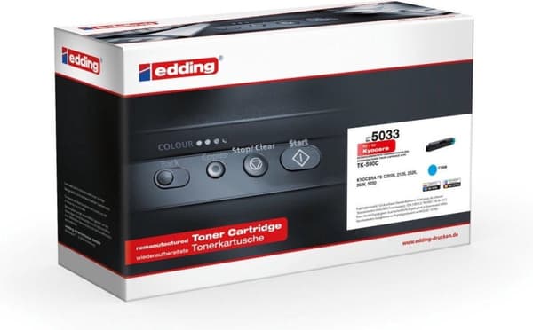 Edding Toner Ersätter Kyocera TK-590c Kompatibel Cyan 5000 sidor Edding 5033