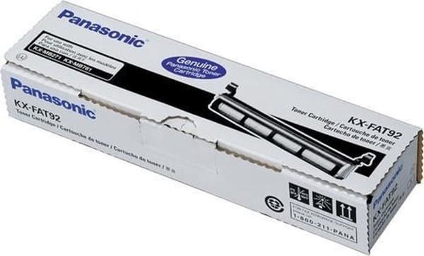 Panasonic tonerpatron KXFAT92X Sort