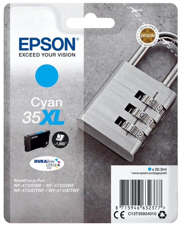 Epson - C13T35924010 - 35XL - Bläckpatron cyan