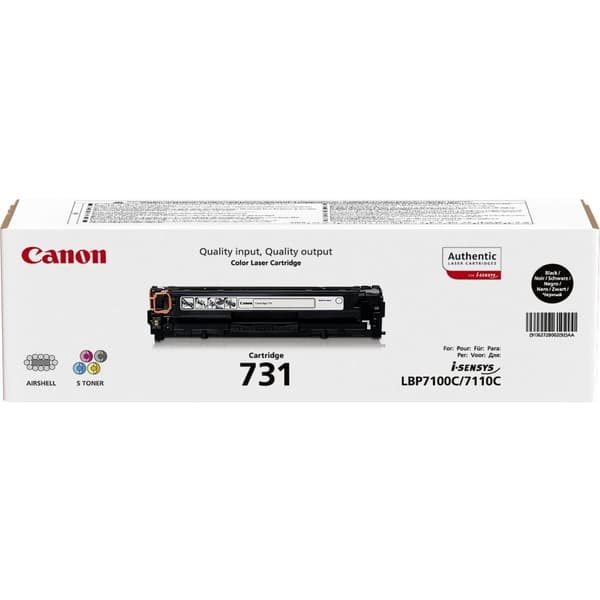 Canon 731 BK - sort - original - tonerpatron - til i-SENSYS LBP7100Cn, LBP7110Cw, MF8230Cn, MF8280Cw (6272B002)