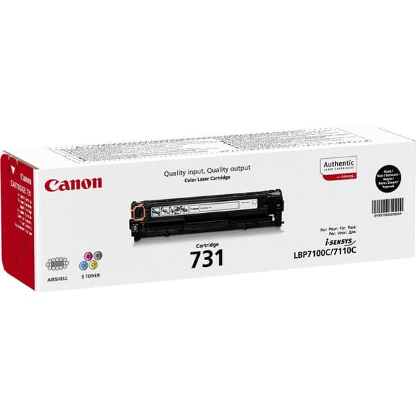Canon 731 BK - sort - original - tonerpatron - til i-SENSYS LBP7100Cn, LBP7110Cw, MF8230Cn, MF8280Cw (6272B002)