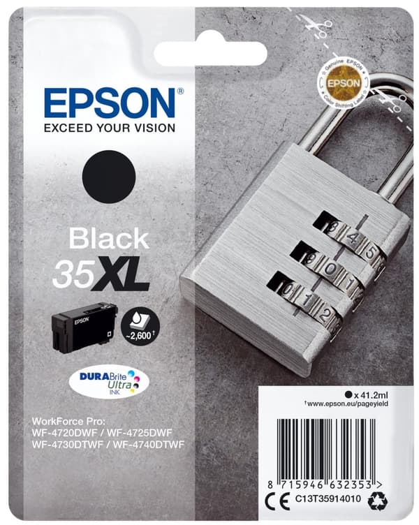 Epson 35XL - Bläckpatron / Svart