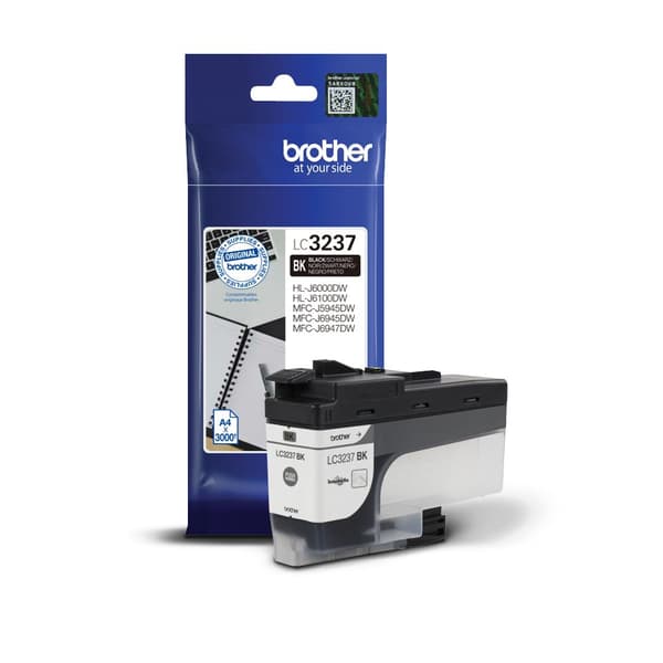 Brother LC3237BK - Svart - original - bläckpatron - för Brother HL-J6000DW, HL-J6100DW, MFC-J5945DW, MFC-J6945DW, MFC-J6947DW