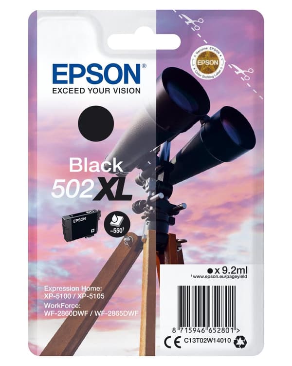 Epson 502XL - Bläckpatron / Svart