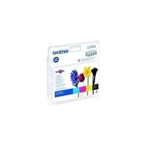 Brother LC970VALBP - 3-pack - svart, gul, cyan, magenta - original - blisterförpackning - bläckpatron - för DCP 135C, 150C (LC970VALBP)
