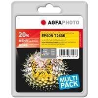 AgfaPhoto APET263SETD Eps XP600 blækpatron, 1x 500 sider sort og 3x 700 sider farve, multipack