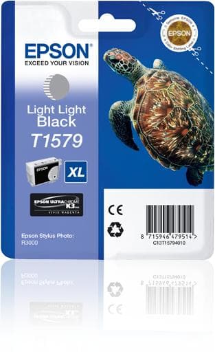 Epson T1579 - tulostinpatruuna - 1 x vaalea vaalea musta - läpipainopakkaus - Stylus Photo R3000 (C13T15794010)