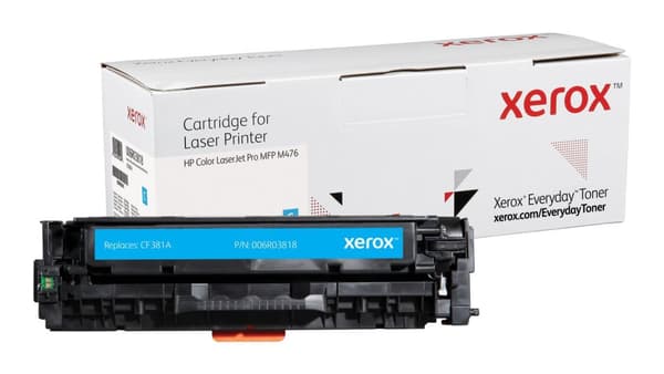 Cyan til hverdags-toner, alternativ til HP CF381A, fra Xerox, 2700 sider - (006R03818)