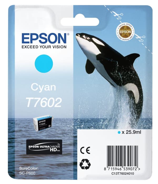 Epson T7602XL - Bläckpatron / Cyan / Hög kapacitet