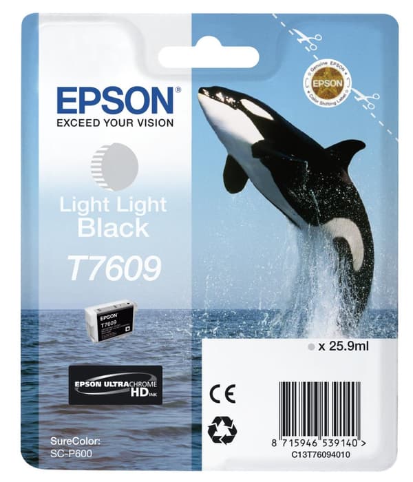 Epson T7609 - Light Light Black - original - blisterförpackning - bläckpatron (C13T76094010)