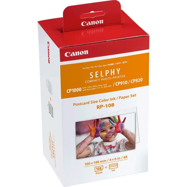 Canon RP 108 - 1 - Båndkassette og papirsæt - til SELPHY CP1000, CP910, CP910 Printing Kit (8568B001)
