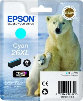 Epson 26XL - Bläckpatron / Cyan