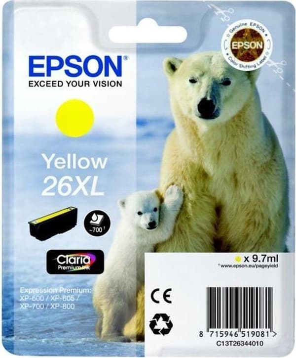 Epson 26XL (T2634) - Bläckpatron / Gul