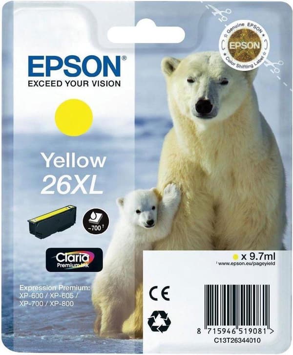 Epson 26XL (T2634) - Bläckpatron / Gul