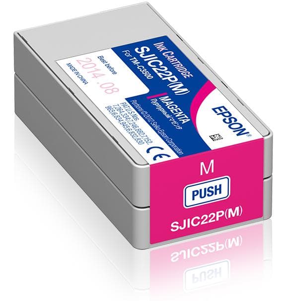 Epson SJIC22P(M) - magenta - original - bläckpatron - för TM C3500 (C33S020603)