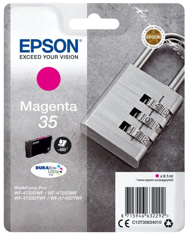 Epson 35 - 9,1 ml - magenta - original - blisterförpackning - bläckpatron (C13T35834010)
