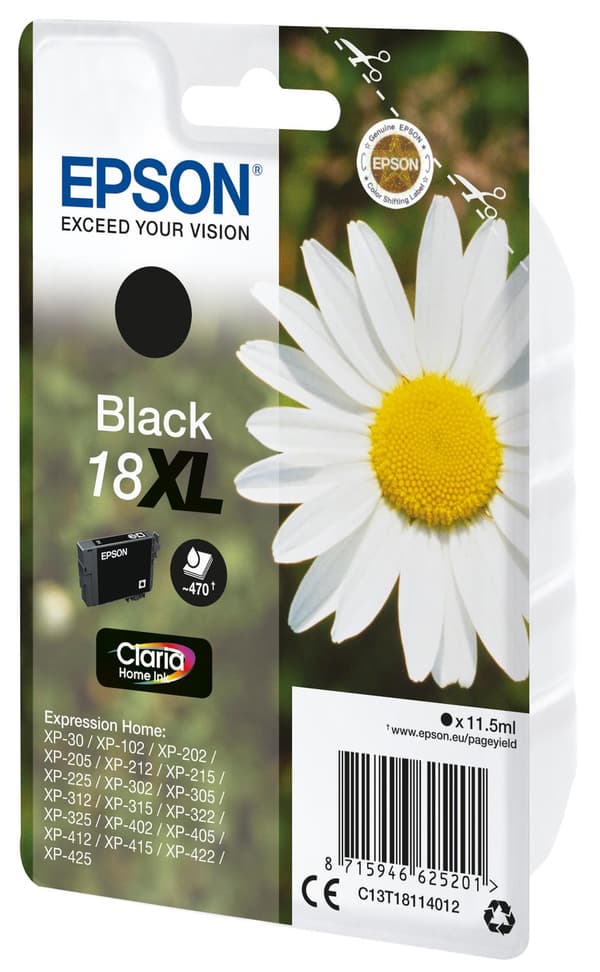 Epson 18XL - Svart - Bläckpatron (C13T18114012)