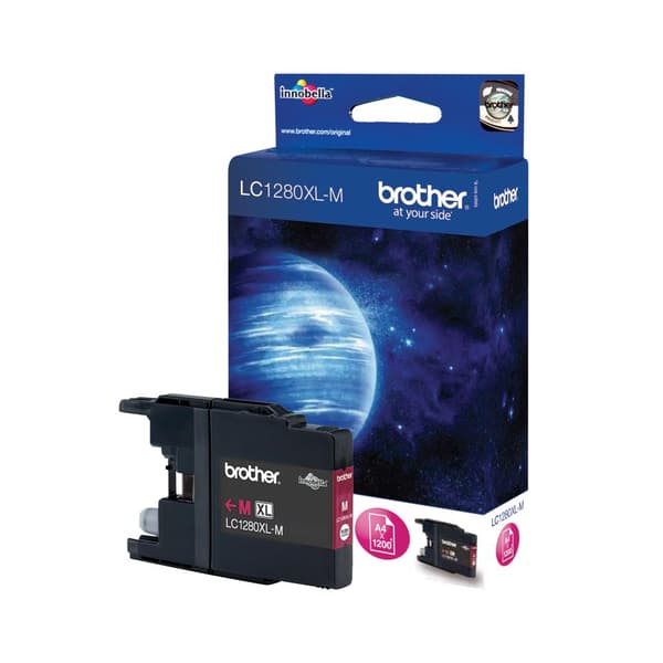 Brother LC1280XLM - skrivarkassett - 1 x magenta - 1200 sidor - för MFC J5910DW, J6510DW, J6710DW, J6910DW (LC1280XLM)