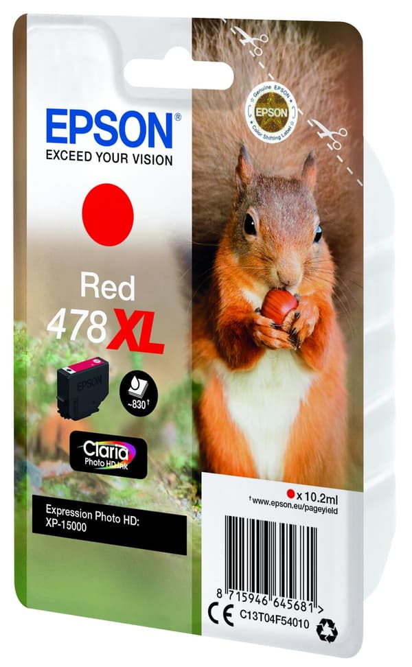 Epson - C13T04F54010 - 478XL - Bläckpatron röd