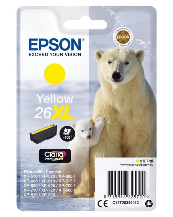 Epson 26XL - Gul - Bläckpatron (C13T26344012)