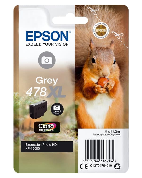 Epson - C13T04F64010 - 478XL - Bläckpatron grå