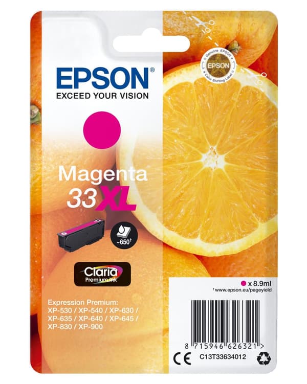 Epson 33XL - Blækpatron / Magenta