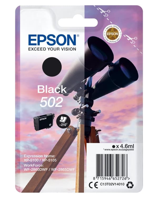 Epson 502 - Bläckpatron / Svart