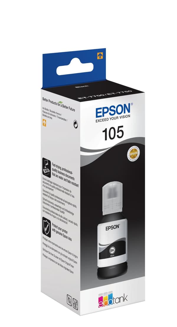 Epson 105 - 140 ml - svart - original - bläcktank - för EcoTank ET-7700, ET-7750, L7160, L7180; Expression Premium ET-7700, ET-7750