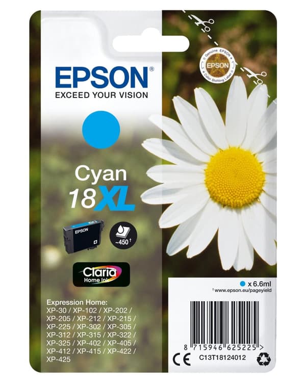 Epson 18XL - Cyan - Bläckpatron (C13T18124012)