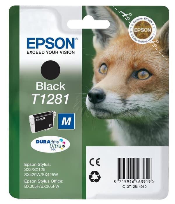 Epson T1281 - Bläckpatron / Svart