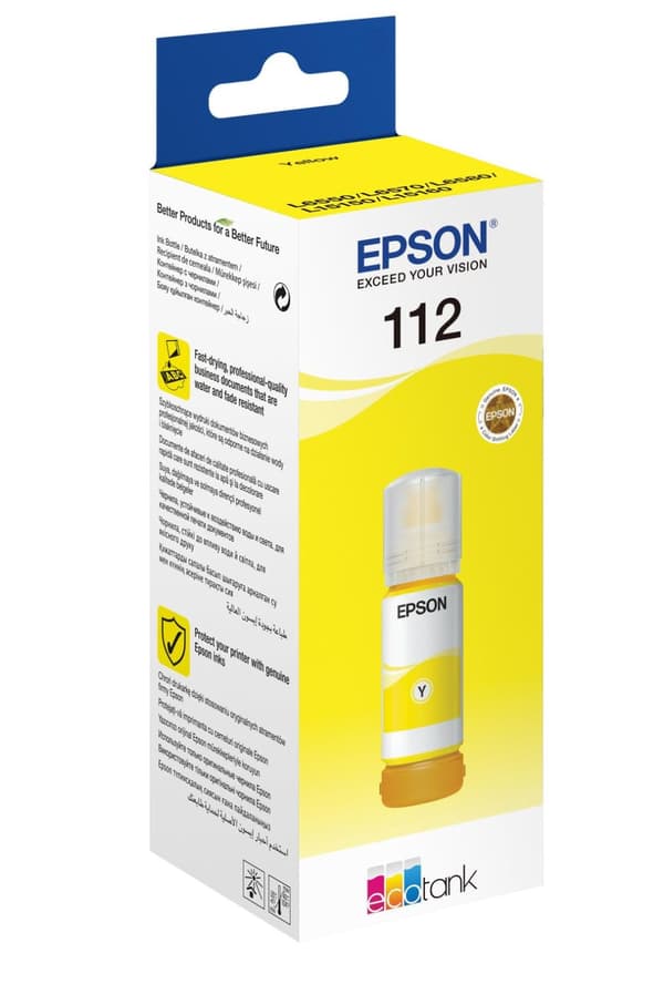 Epson EcoTank 112 - 70 ml - gul - original - refill bläck - för EcoTank L15150, L15160