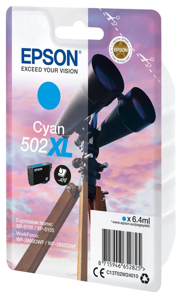 Epson - C13T02W24010 - 502XL - Blækpatron cyan