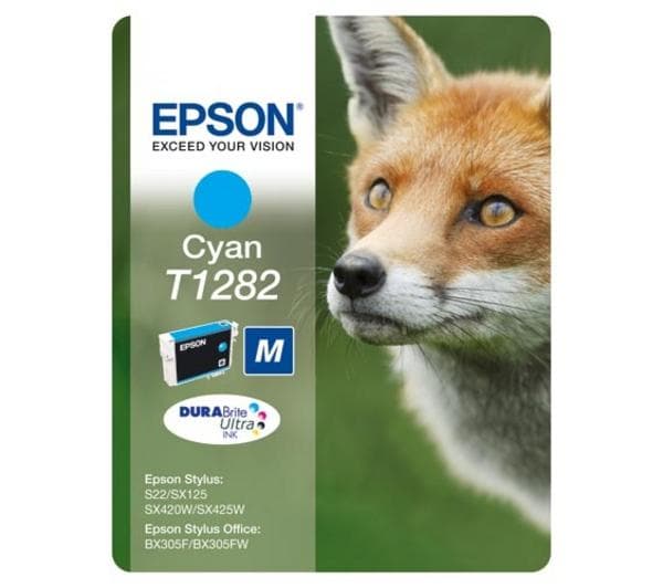 Epson T1282 - skrivarpatron - 1 x cyan - blisterförpackning - för Stylus S22, SX230, SX235, SX420, SX430, SX435, SX438, SX440, SX445, Stylus Office BX