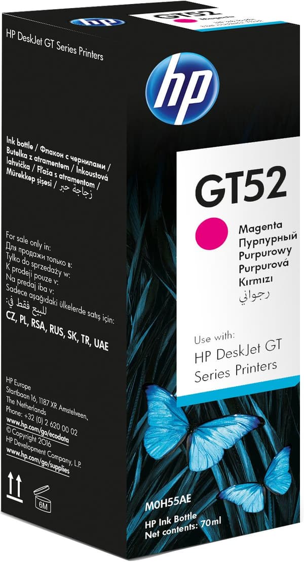 HP GT52 original blækflaske magenta