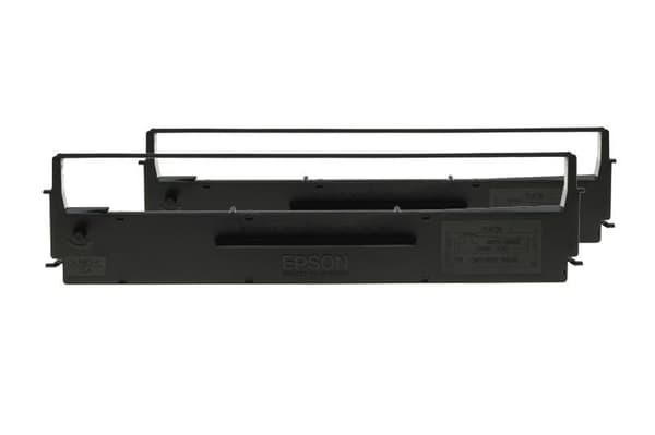 Epson Dualpack - nauha - 2 x musta - 2,5 miljoonaa merkkiä - LQ 300, 300+, 300+II, 350 (C13S015646)