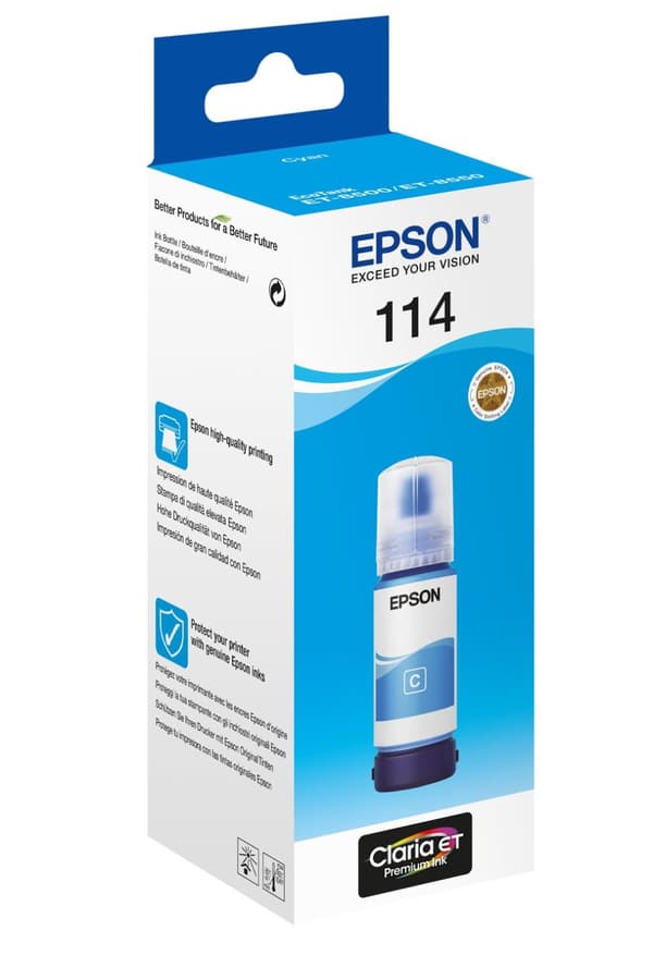 Epson 114 - Bläckflaska - Cyan - EcoTank