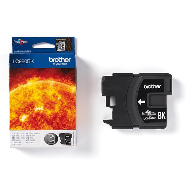 Brother LC980BK - Mustepatruuna - 1 x musta - 300 sivua (LC980BK)