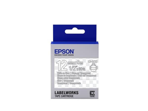 Epson Transparent Tape - LK-4TWN Klarvit/Klar 12/9