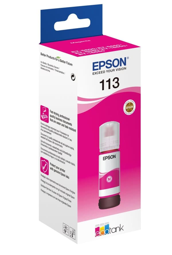 Epson EcoTank 113 - 70 ml - magenta - original - refill bläck - för EcoTank Pro ET-16600, ET-16650, ET-5800, ET-5850