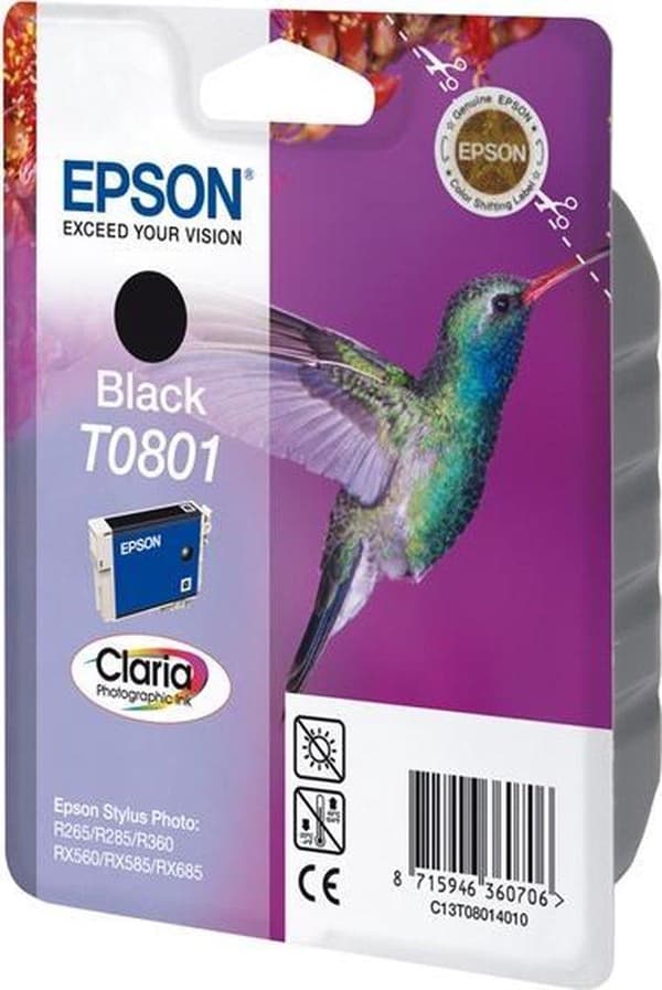 Epson T0801 - Bläckpatron / Svart